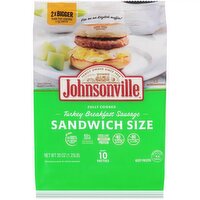 Johnsonville Turkey Breakfast Sausage, Sandwich Size, 20 Ounce